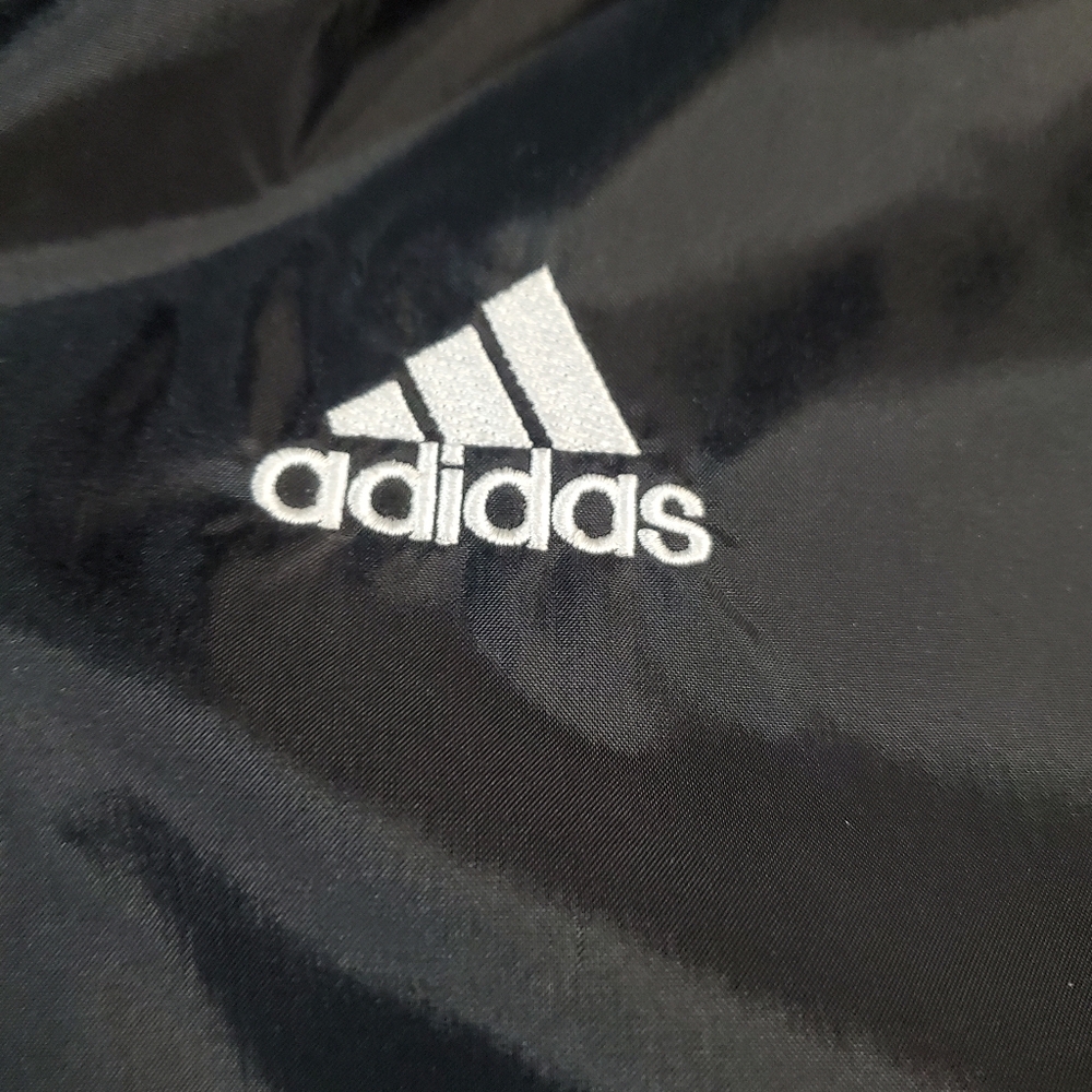 Adidas Men's Black and White Windbreaker Jacket With Hidden Hood - Picture 6 of 12